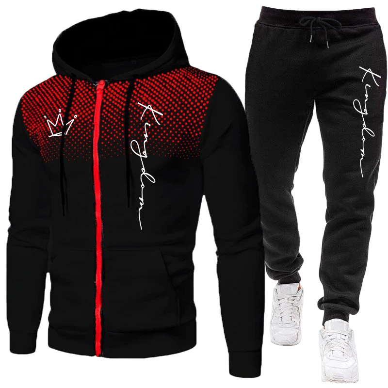Winter Clothing Items - Męski dres z kurtką, casualowy, w
