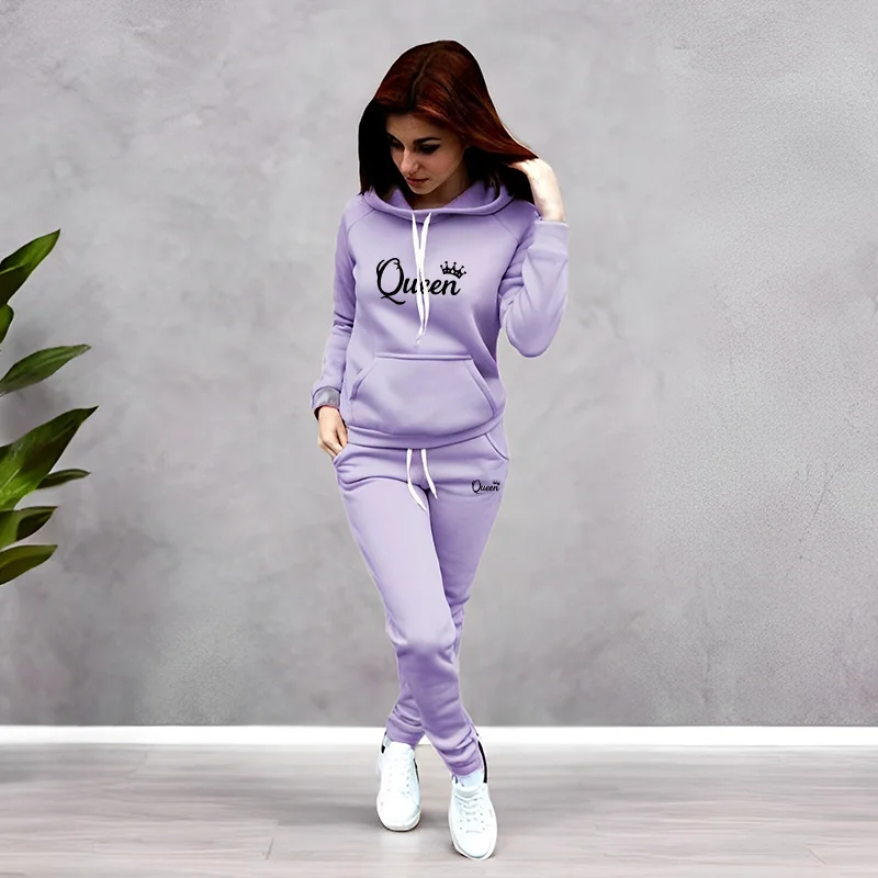Winter Clothing For Woman - Damski dres z nadrukiem królowej, bluzy