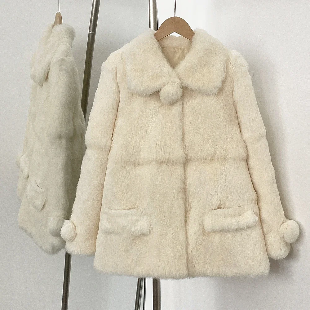 Winter Clothing Store - Kurtka damska z prawdziwego futra 2025,
