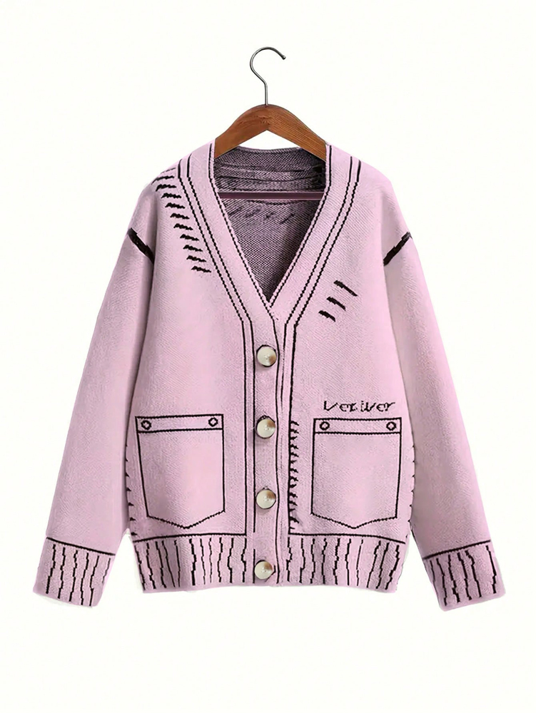 Winter Clothing For Sale - Damski kardigan zapinany na guziki plus