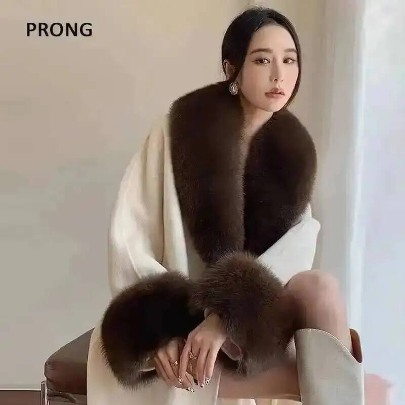 Winter Clothing For Sale - 100% kołnierz z prawdziwego futra lisów