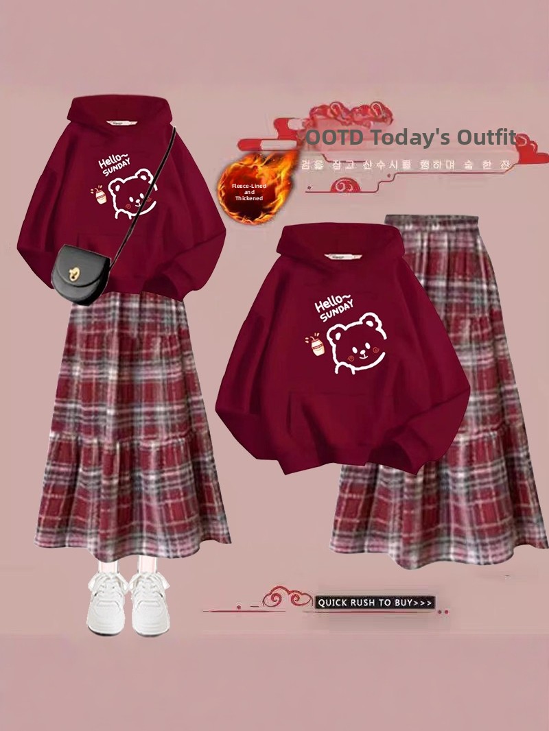 Winter Under Clothing - Czerwony Zestaw Sukienek na Nowy Rok,