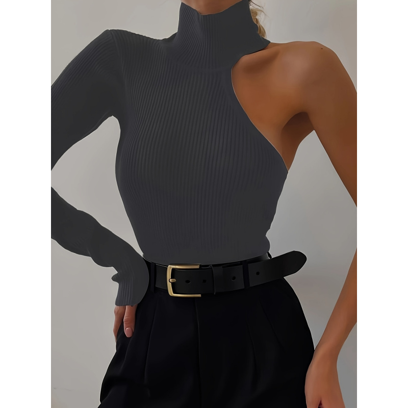 Asymetryczne body z prążkowane – Winter Clothing For Woman recenzja i cena