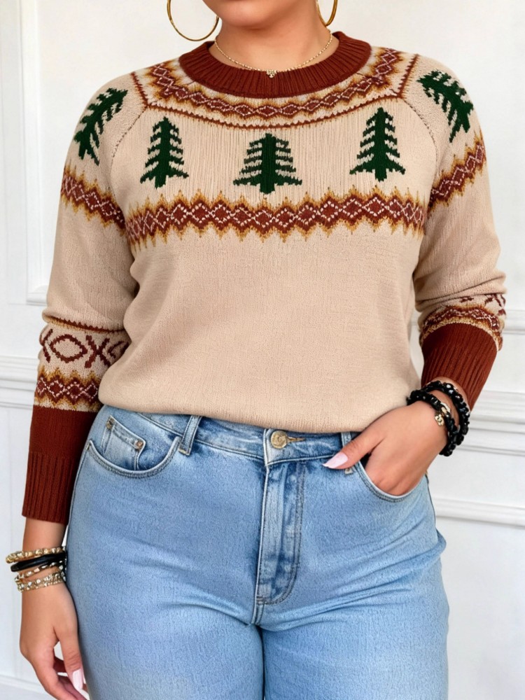 Damski sweter dzianinowy plus  – Winter Clothing Plus Size recenzja i cena